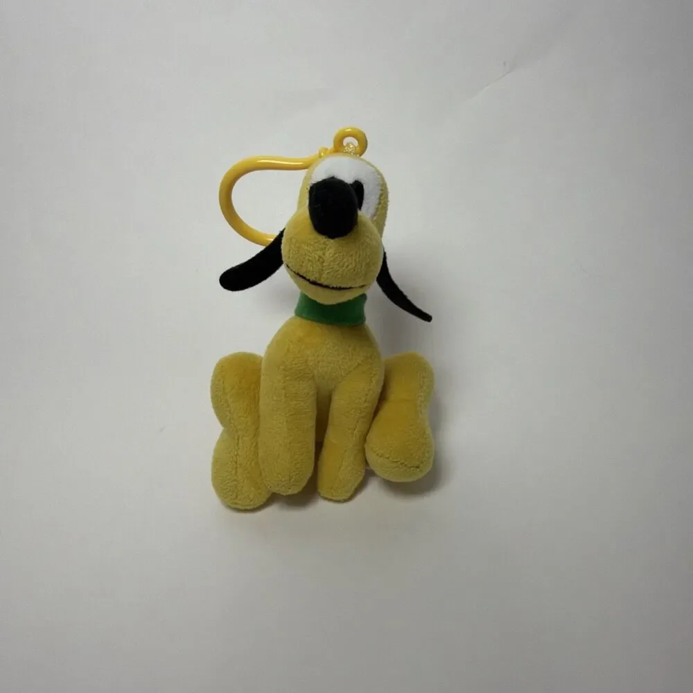 3 Disney Character Plush Clip On & Keychain, Stitch,Pluto & Eeyore